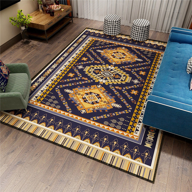 Classic Persian Carpet Multicoloured Flower Rug – Machine Washable, Stain Resistant, Non-Slip Living Room Rug