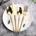 Classic Stainless Steel Cutlery Set with Elegant Handles