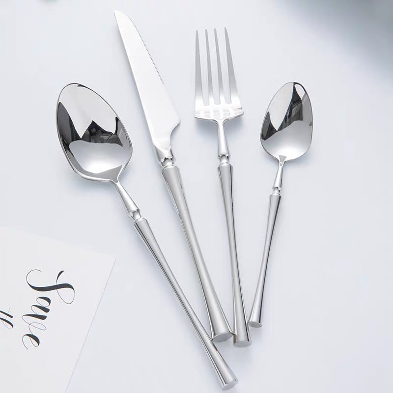 Classic Stainless Steel Cutlery Set with Elegant Handles
