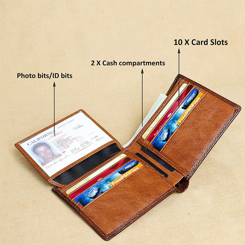 Classic Tri-Fold Leather Wallet