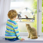 Clear Acrylic Window Bird Feeder with Suction Mount