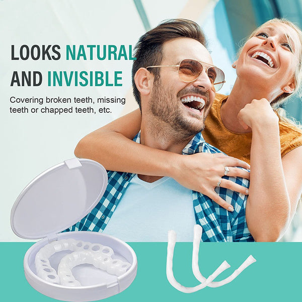Clip-on dental veneer | Tooth-supported design, no adhesive | For a radiant smile without a dentist visit
