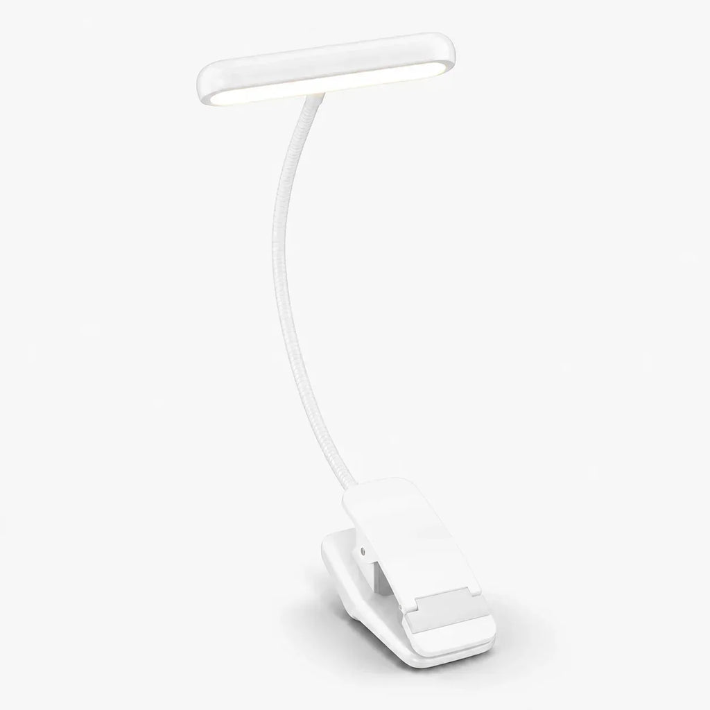 Clip-On Reading Light | USB-Rechargeable & Flexible Gooseneck