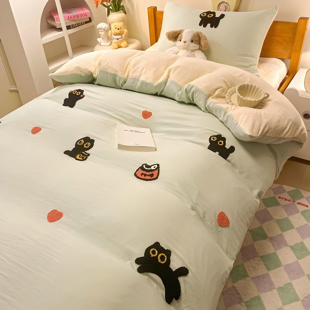 CloudComfort Bedding Set – Comfortable and Skin-Friendly Lucky Cat Bedding