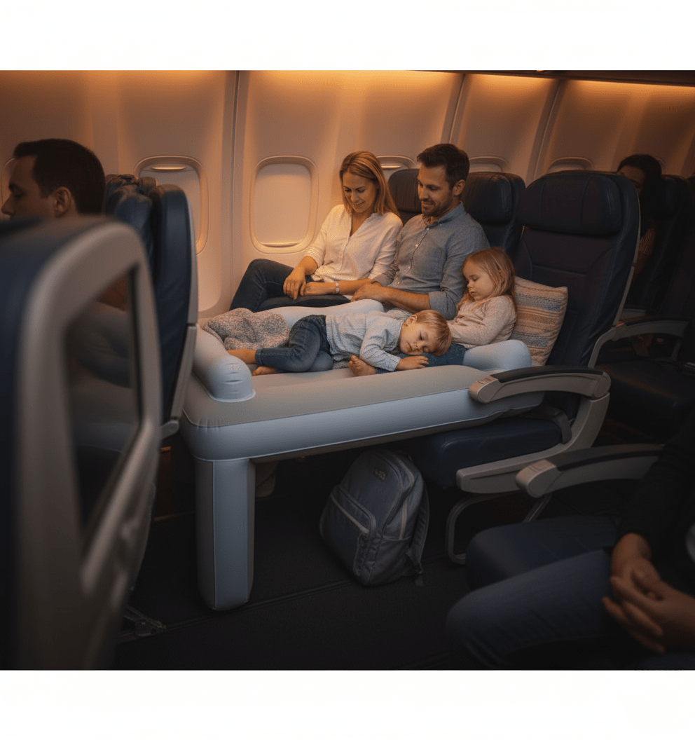 CloudNap Travel Bed – Inflatable Plane Comfort for Kids