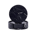 Coastline Vegan Leather Coaster Set – Marble Look – Stylish Surface Protection
