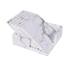 Coastline Vegan Leather Coaster Set – Marble Look – Stylish Surface Protection