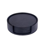 Coastline Vegan Leather Coaster Set – Marble Look – Stylish Surface Protection