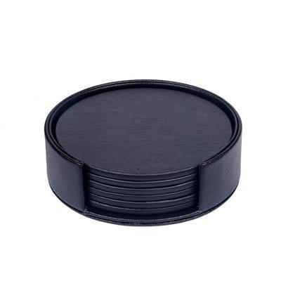 Coastline Vegan Leather Coaster Set – Marble Look – Stylish Surface Protection