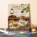 Coffee-Themed Paint by Numbers Canvas Art Kit