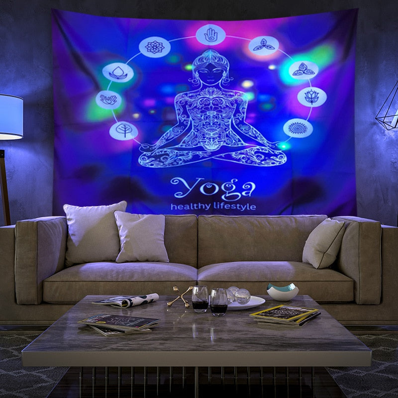 Colourful Glowing Luminous Tapestry