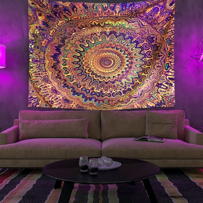 Colourful Glowing Luminous Tapestry