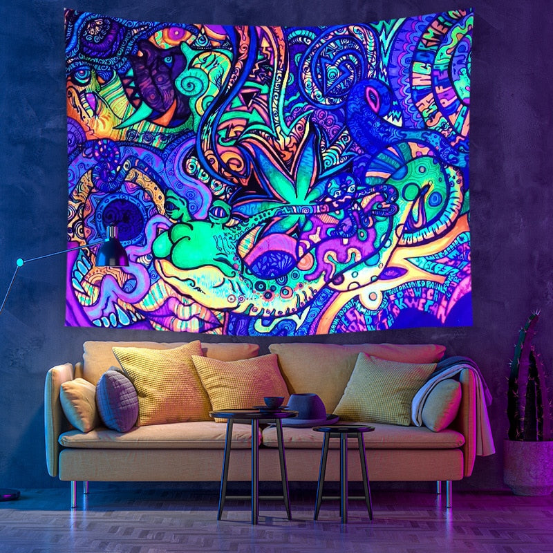 Colourful Glowing Luminous Tapestry
