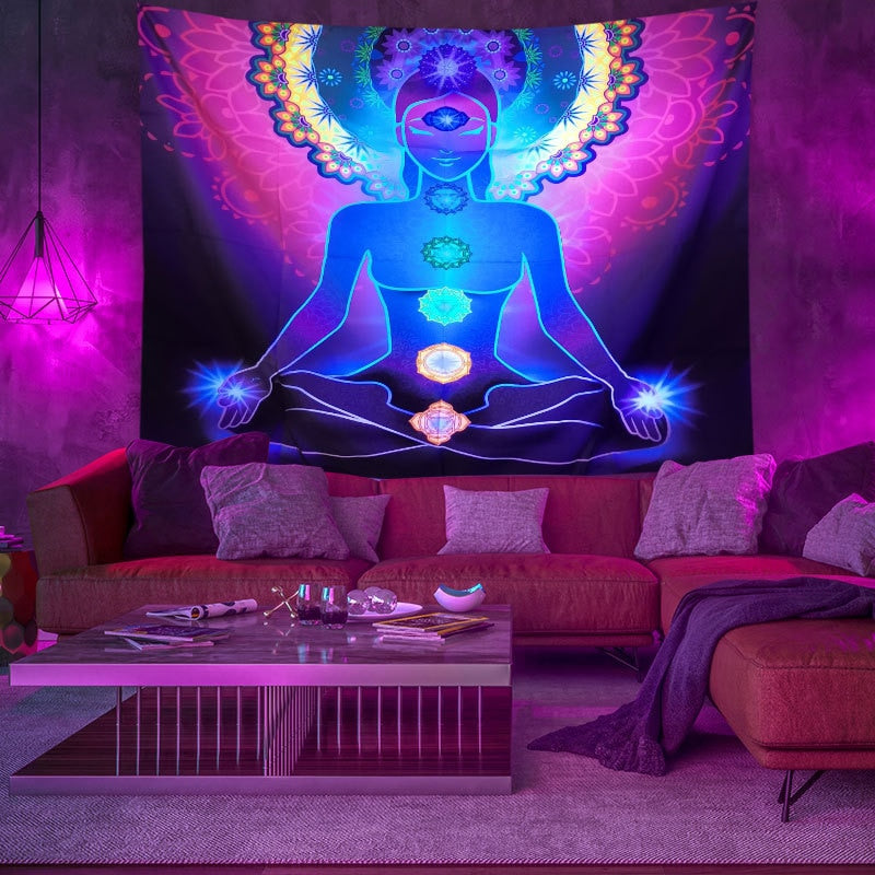 Colourful Glowing Luminous Tapestry