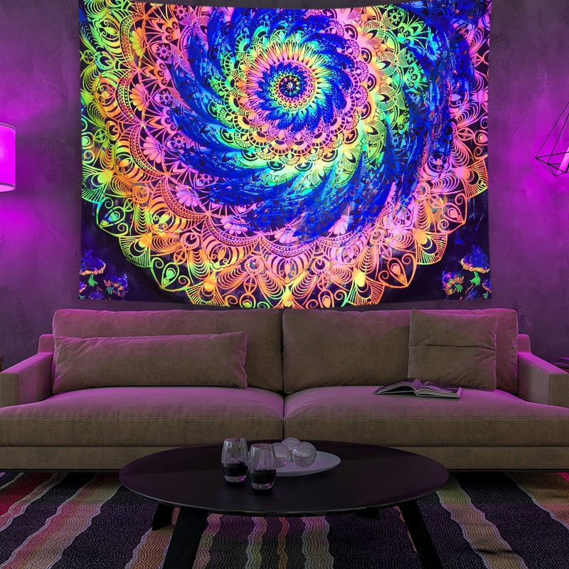 Colourful Glowing Luminous Tapestry
