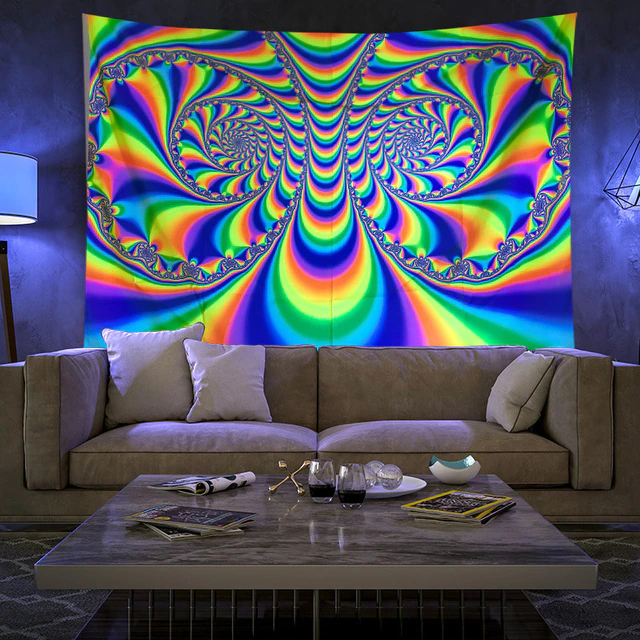 Colourful Glowing Luminous Tapestry