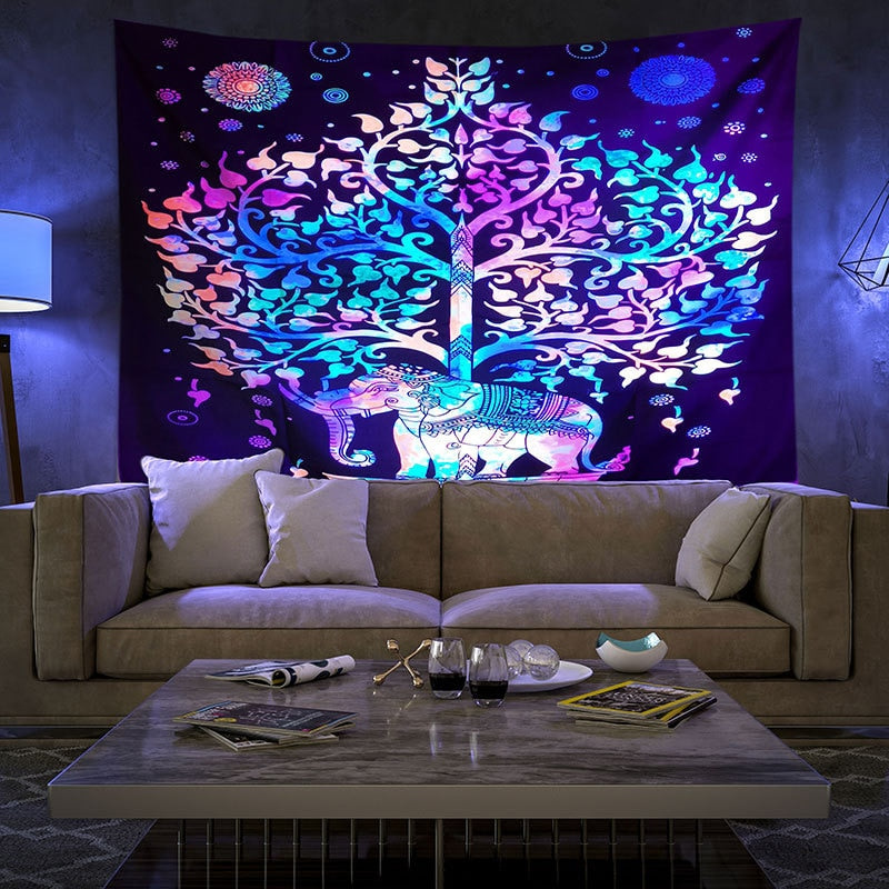 Colourful Glowing Luminous Tapestry