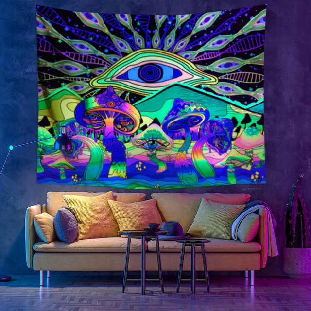 Colourful Glowing Luminous Tapestry
