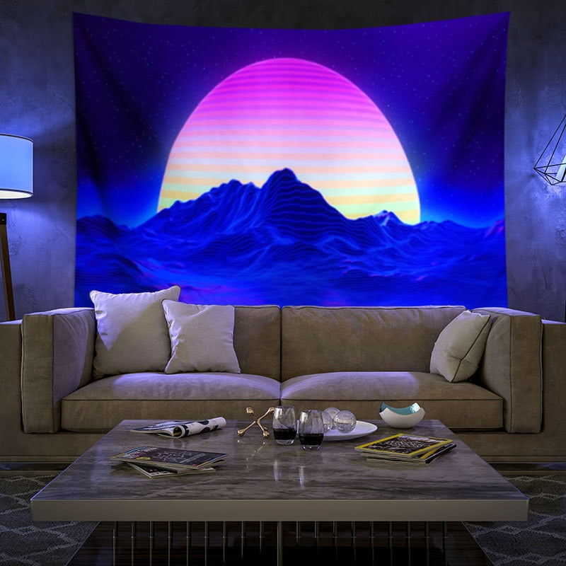 Colourful Glowing Luminous Tapestry