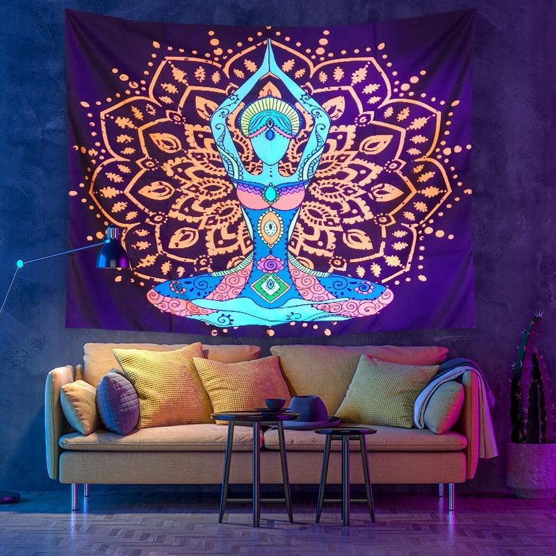 Colourful Glowing Luminous Tapestry