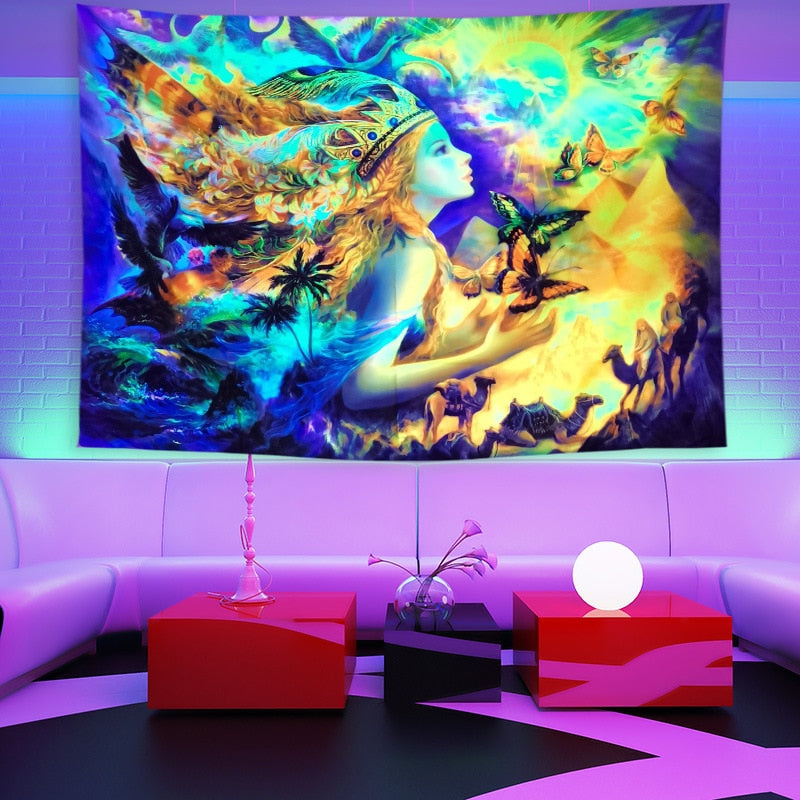 Colourful Glowing Luminous Tapestry