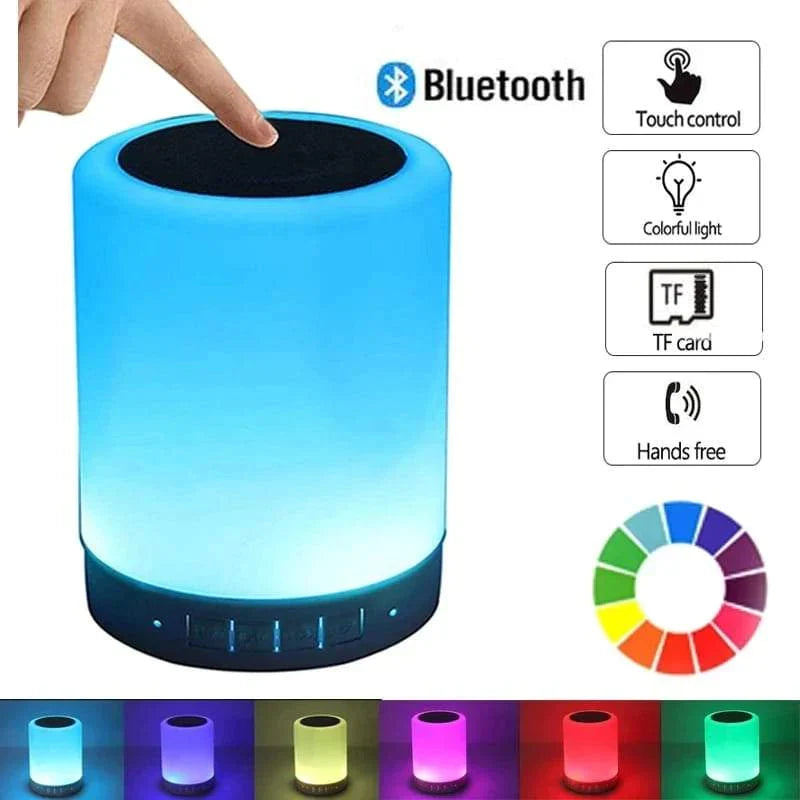 Colourful LED Night Light Bluetooth Speaker with Touch Control