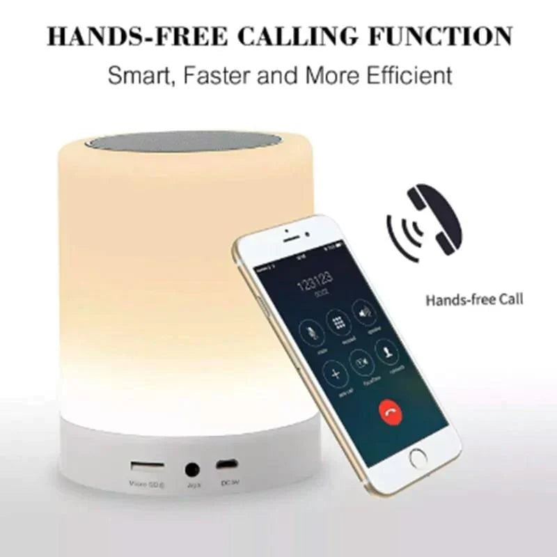 Colourful LED Night Light Bluetooth Speaker with Touch Control
