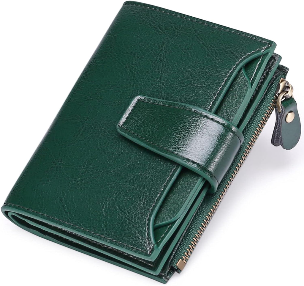 Compact Genuine Leather RFID Blocking Multi-Functional Wallet