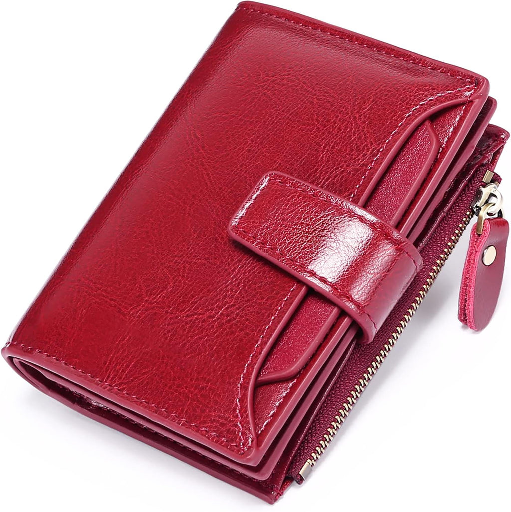Compact Genuine Leather RFID Blocking Multi-Functional Wallet