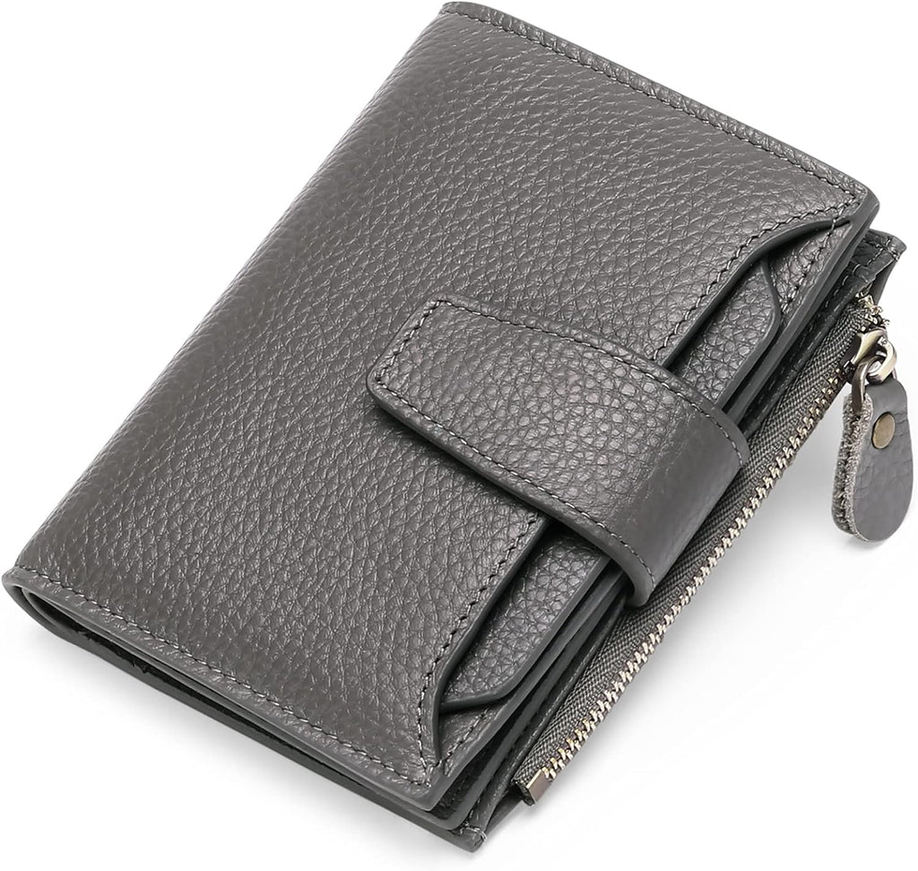 Compact Genuine Leather RFID Blocking Multi-Functional Wallet