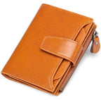 Compact Genuine Leather RFID Blocking Multi-Functional Wallet