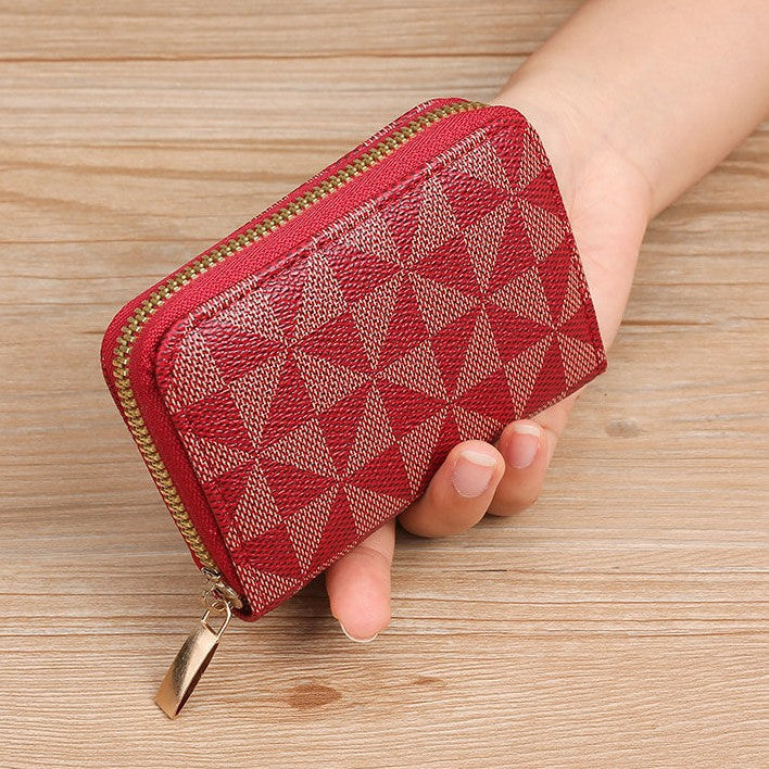 Compact Geometric Pattern Wallet