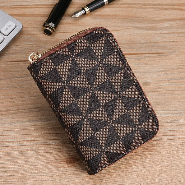 Compact Geometric Pattern Wallet