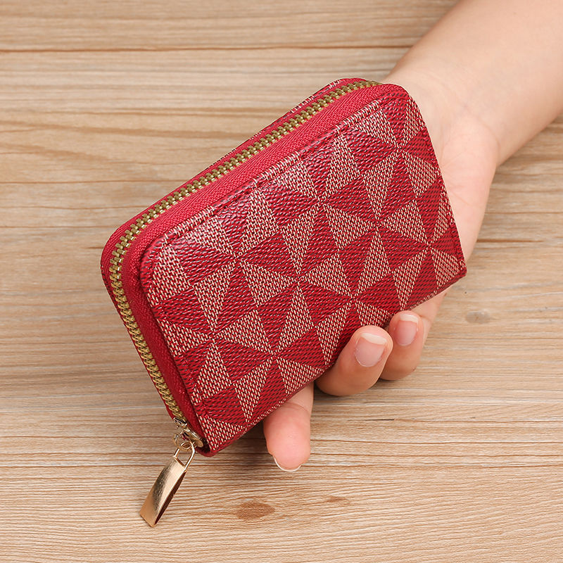 Compact Geometric Pattern Wallet