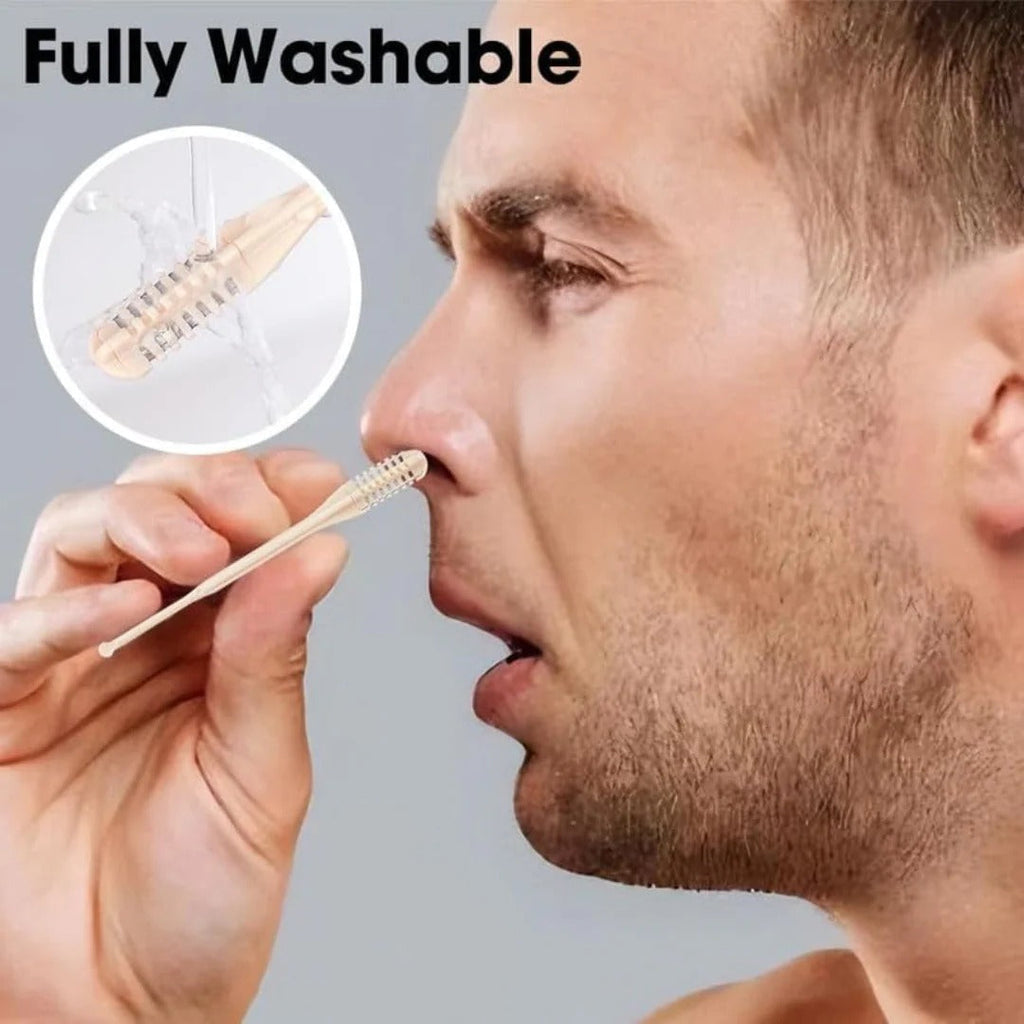 Boneroshop | Compact Nose Hair Trimmer with 360° Rotating Head – Precise Grooming for Men and Women