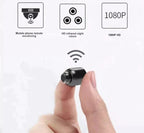 Compact WiFi Security Camera with Night Vision and Motion Detection