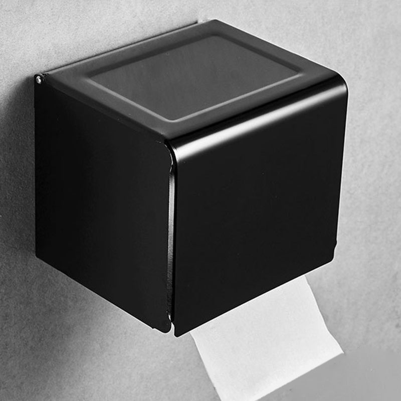 Contemporary 8-Piece Bathroom Accessory Set – Matte Black Shelf, Paper Holder & Towel Hook