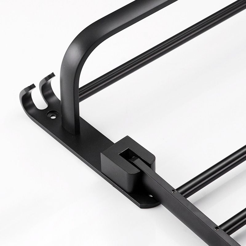 Contemporary 8-Piece Bathroom Accessory Set – Matte Black Shelf, Paper Holder & Towel Hook
