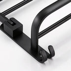 Contemporary 8-Piece Bathroom Accessory Set – Matte Black Shelf, Paper Holder & Towel Hook