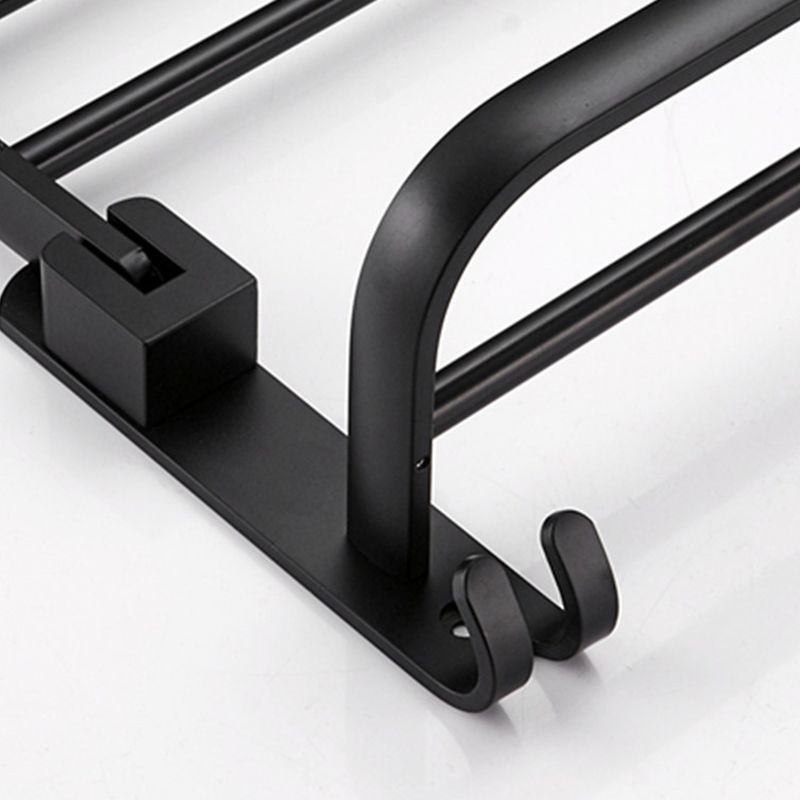 Contemporary 8-Piece Bathroom Accessory Set – Matte Black Shelf, Paper Holder & Towel Hook