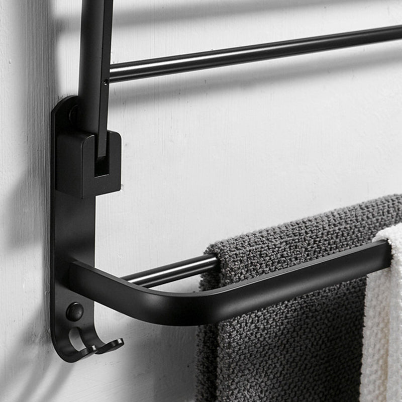 Contemporary 8-Piece Bathroom Accessory Set – Matte Black Shelf, Paper Holder & Towel Hook