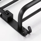 Contemporary 8-Piece Bathroom Accessory Set – Matte Black Shelf, Paper Holder & Towel Hook