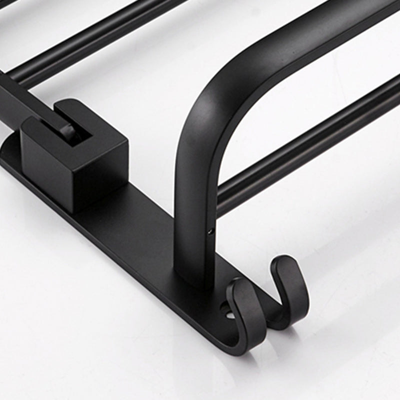 Contemporary 8-Piece Bathroom Accessory Set – Matte Black Shelf, Paper Holder & Towel Hook