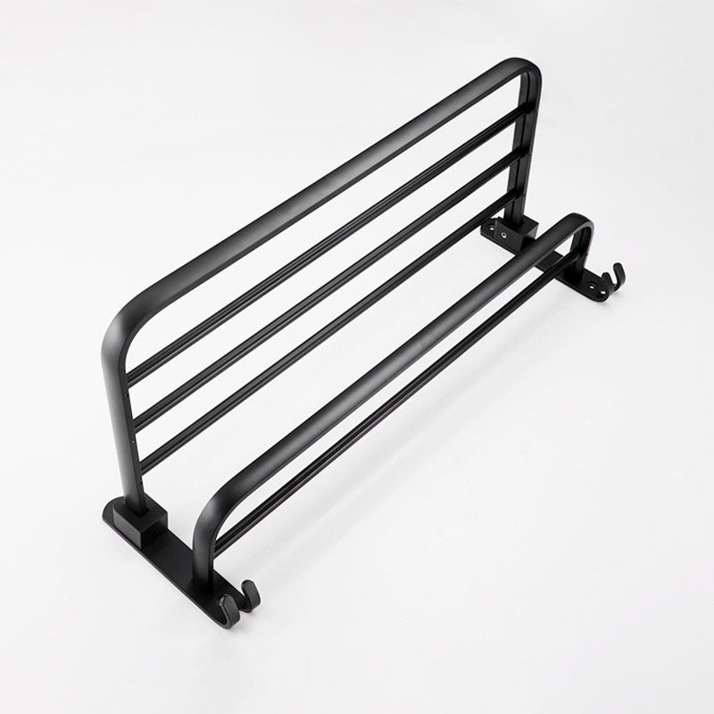 Contemporary 8-Piece Bathroom Accessory Set – Matte Black Shelf, Paper Holder & Towel Hook