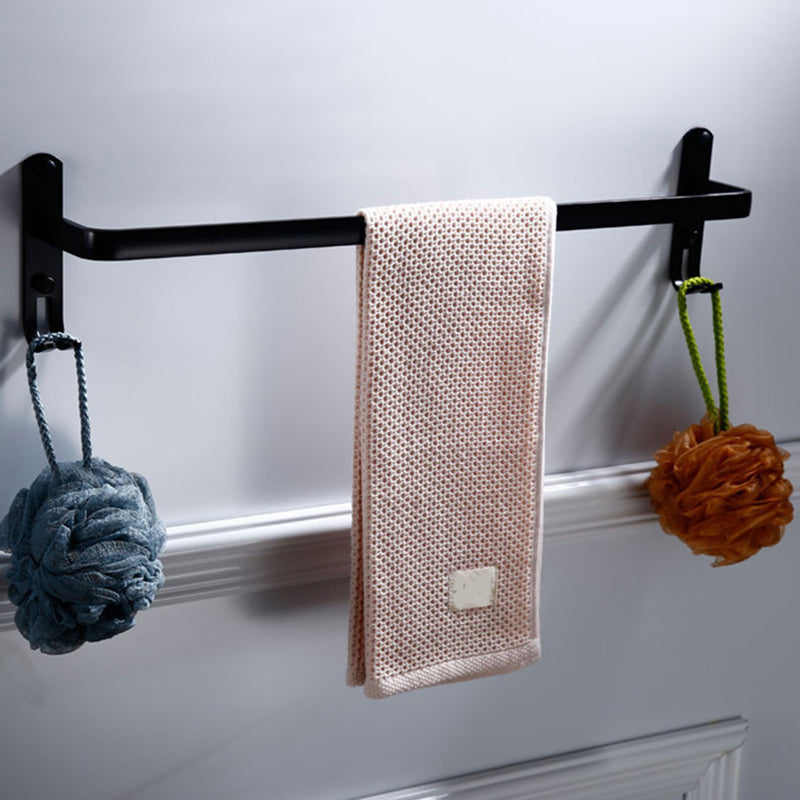 Contemporary 8-Piece Bathroom Accessory Set – Matte Black Shelf, Paper Holder & Towel Hook