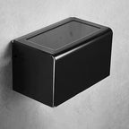 Contemporary 8-Piece Bathroom Accessory Set – Matte Black Shelf, Paper Holder & Towel Hook
