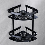 Contemporary 8-Piece Bathroom Accessory Set – Matte Black Shelf, Paper Holder & Towel Hook
