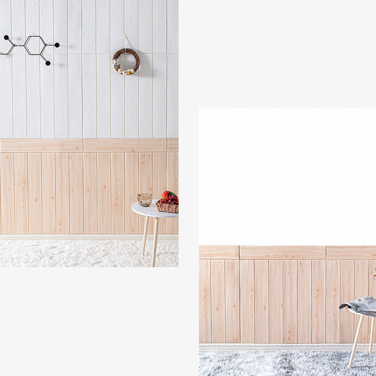 Contemporary Peel and Stick Wall Panelling – Waterproof Wood Slat Effect