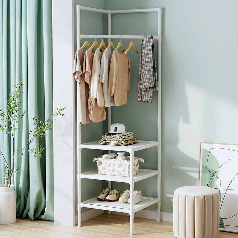 Corner Coat Stand for Hallway with Organiser and Storage