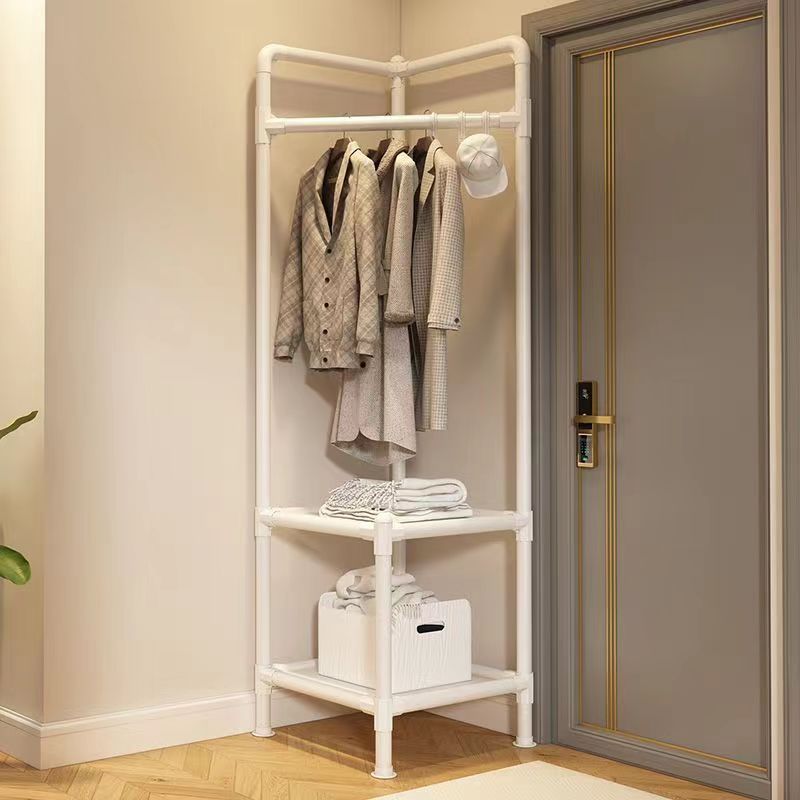 Corner Coat Stand for Hallway with Organiser and Storage